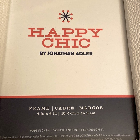 Johnathan Adler Happy Chic White Bubble Texture 4 x 6 Picture Frame. - Picture 7 of 7